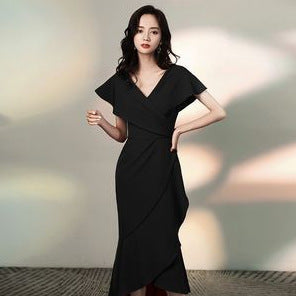 Fishtail Waist-tight Banquet Irregular Dress